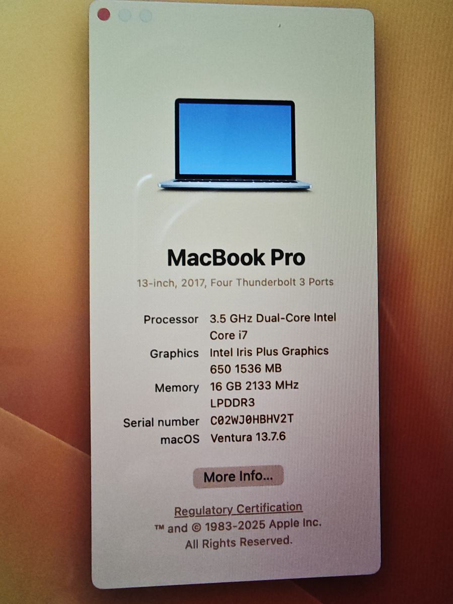 MacBook pro 2017 - Image 2