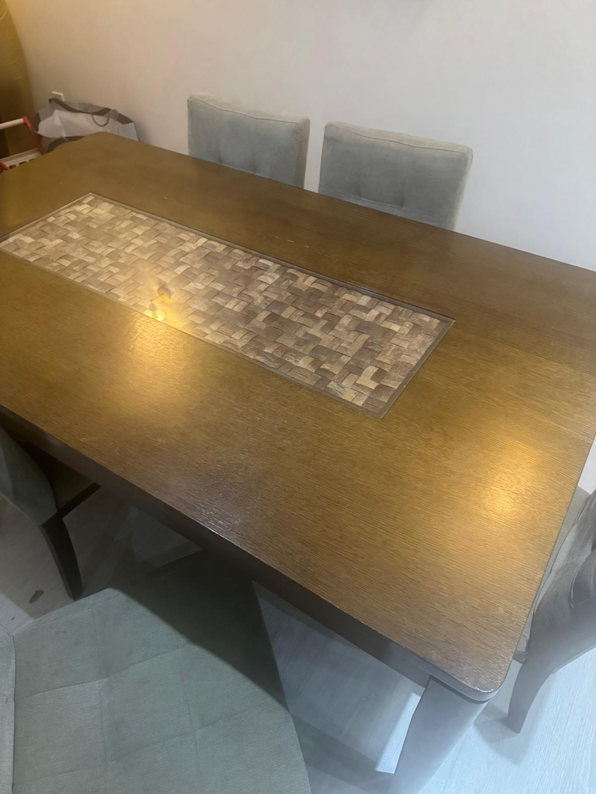 dinning table with 6 uplostery chairs - Image 3