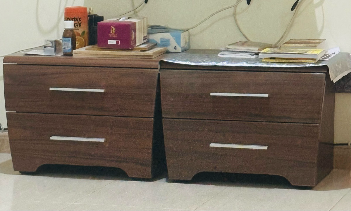 Wooden Bedside Tables with Drawers – Set of 2 - Image 4