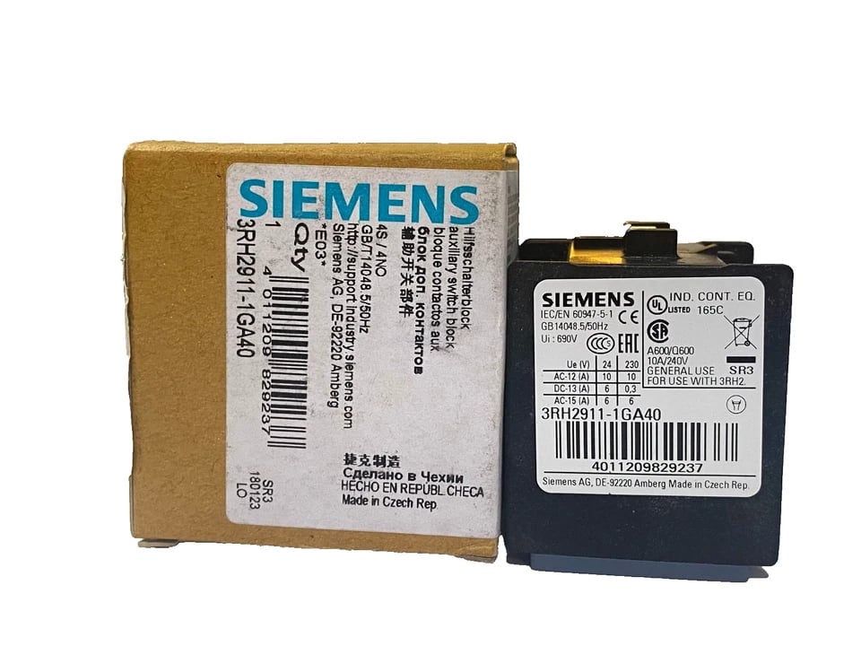 SIEMENS 3RH2911-1GA40 Auxiliary Switch Block 4NO - Image 2