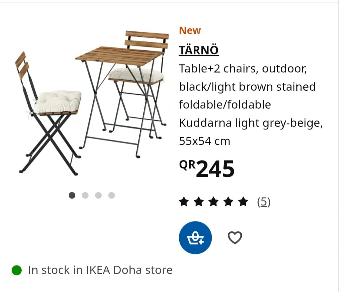 Outdoor table chair set from IKEA - Image 1