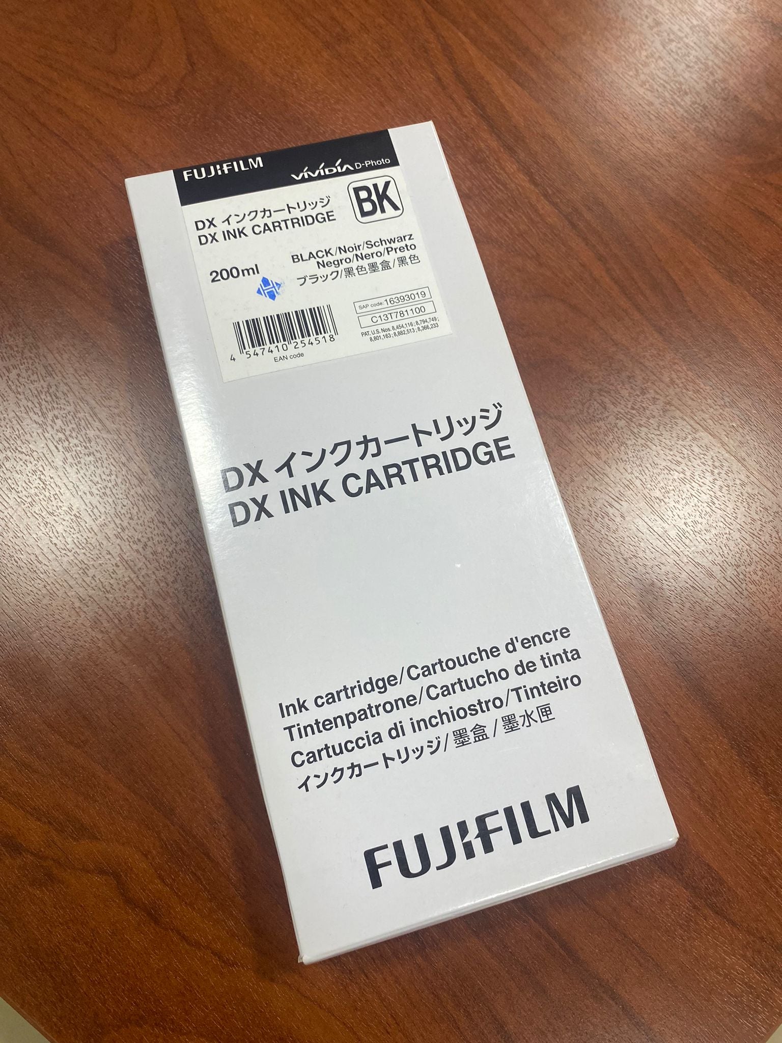FUJIFILM DX Ink Cartridge (Black BK) - 200ml - Brand New - Image 1