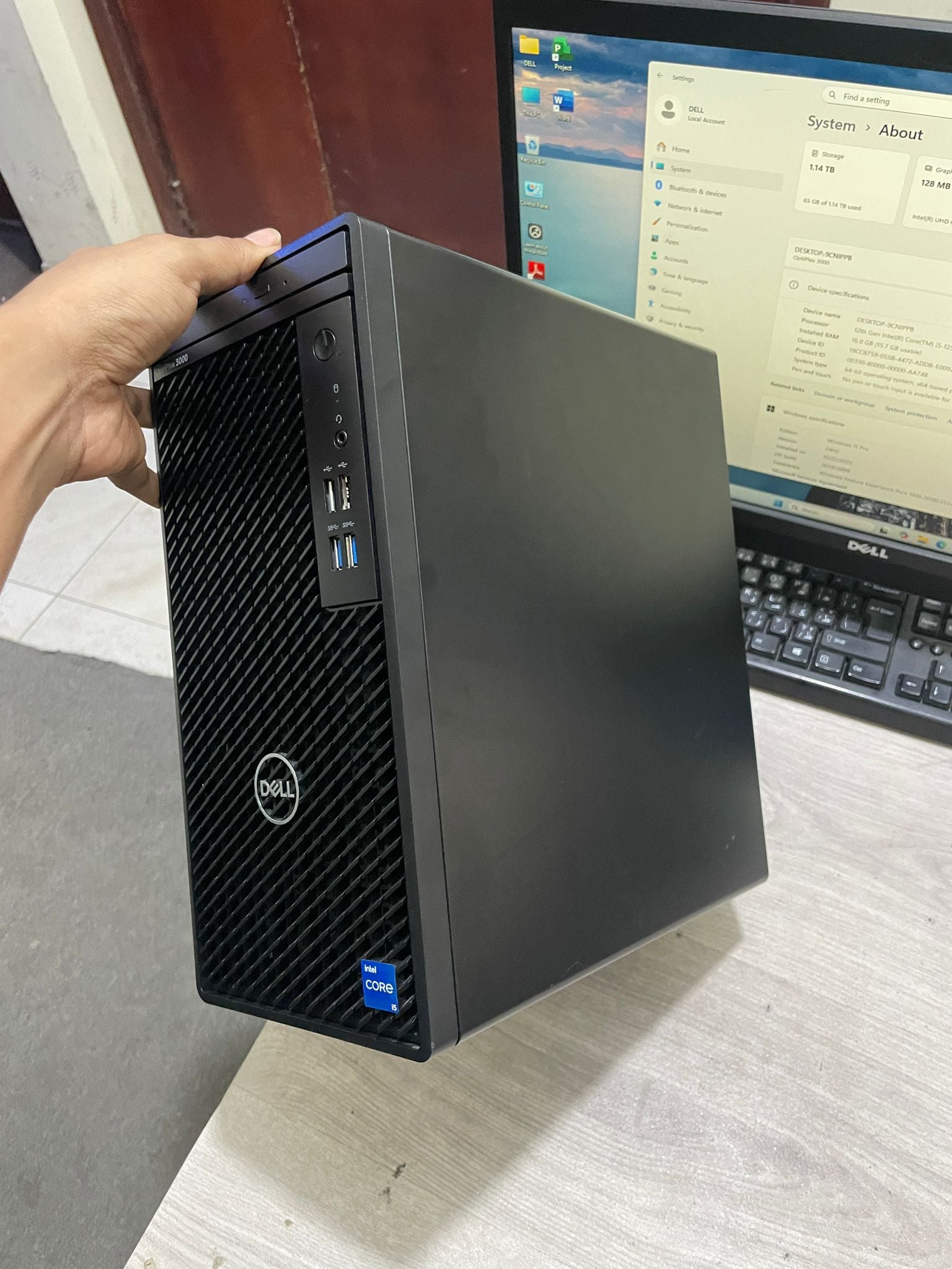 DELL OPT 3000 -i5-12th Gen-16GB RAM-256GB SSD-1TB HDD- DELL 23"inch Monitor(33176355) - Image 3