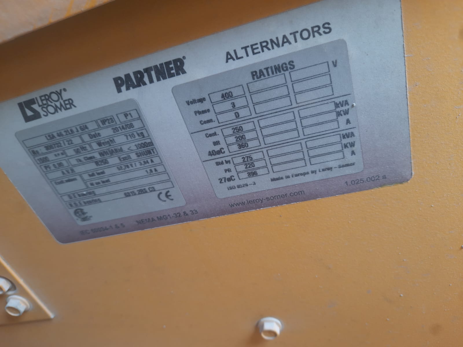 Volvo generator 250KW - Image 3