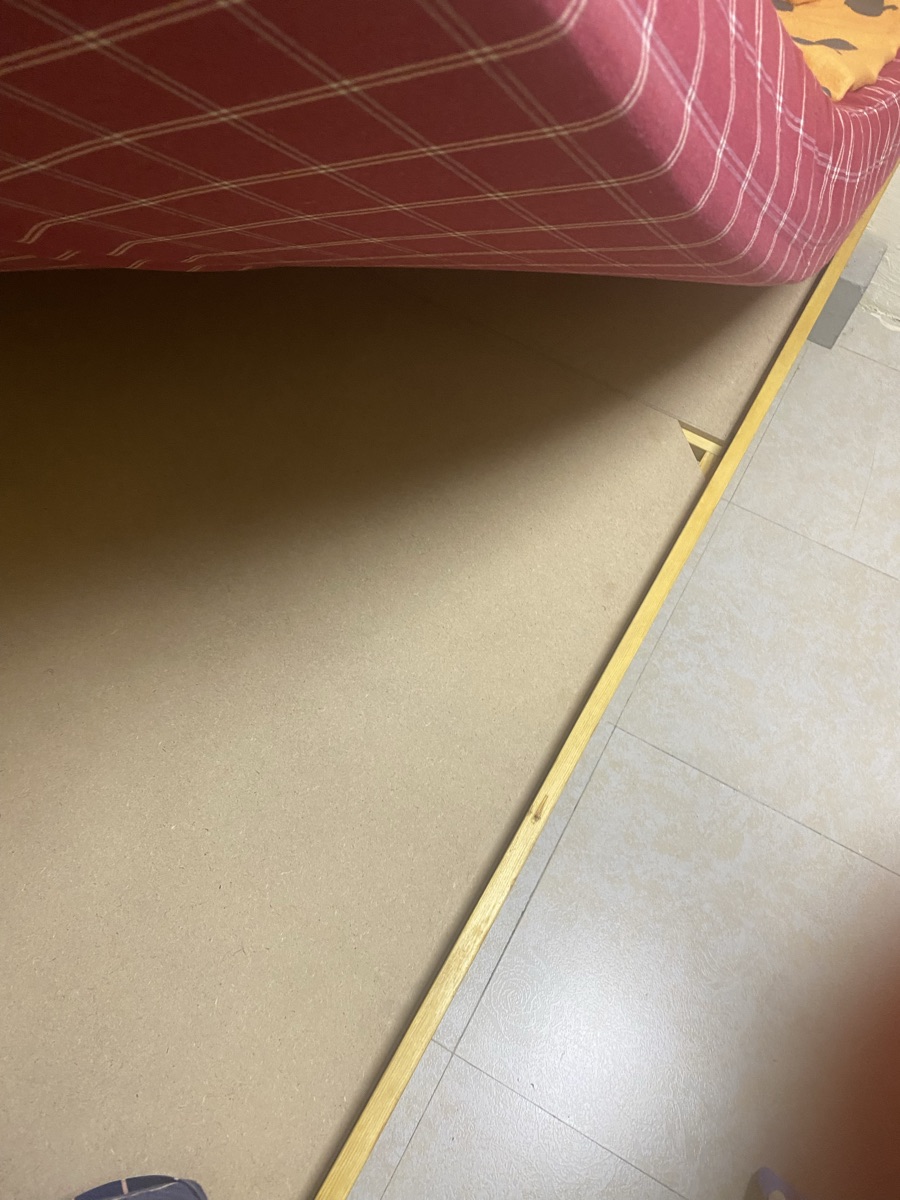 Wooden homecenter single cot with mattress - Image 3