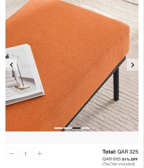 Ken Fabric Bench - Image 4