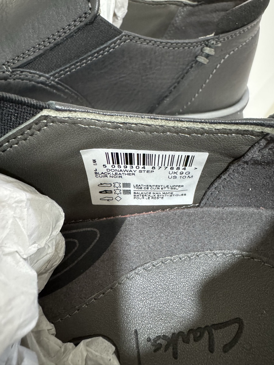 CLARKS black leather Donaway step brand new . - Image 5