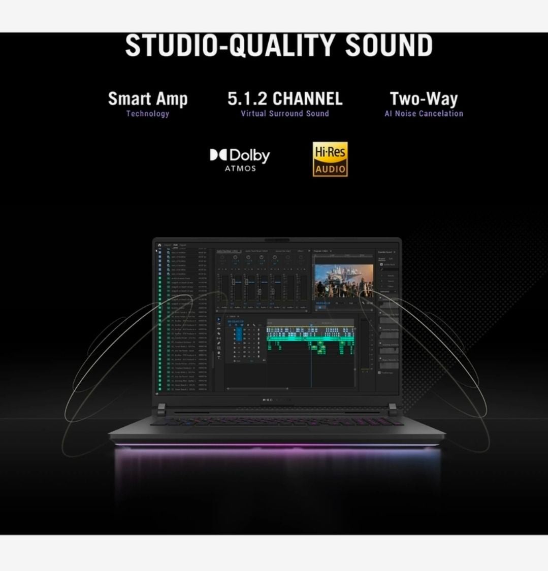 ASUS ROG Strix SCAR 18 Gaming Laptop Intel Core Ultra 9 275HX/DDR5 64GB/2TB + 2TB SSD (RAID 0)/NVIDIA GeForce RTX 5090 24GB/18-inch 2.5K (2560x1600 WQXGA) 16:10/240Hz/Windows 11 Home - Off Black - Image 2