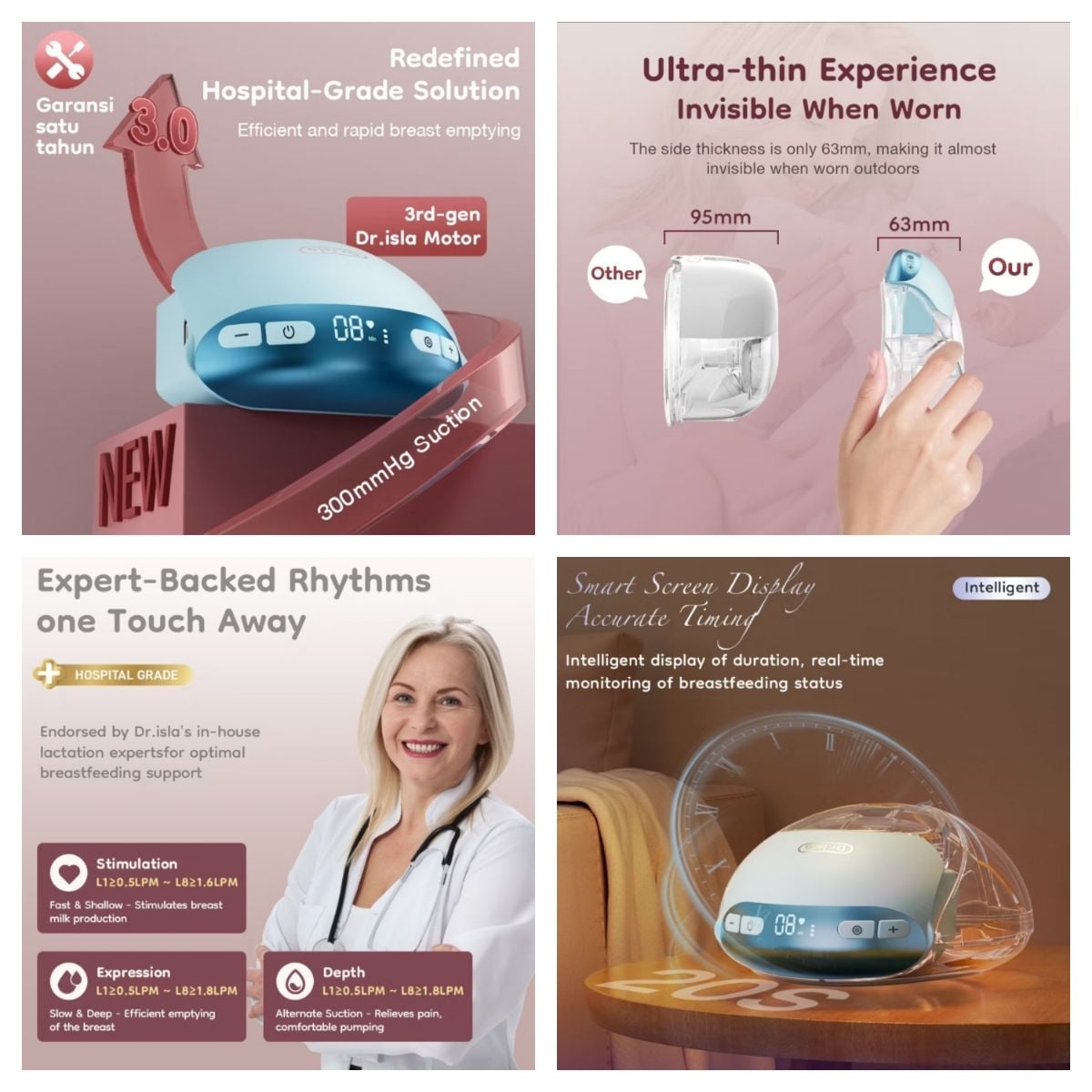 Dr Isla extra thin handsfree breast pump Tritan materkal - Image 15