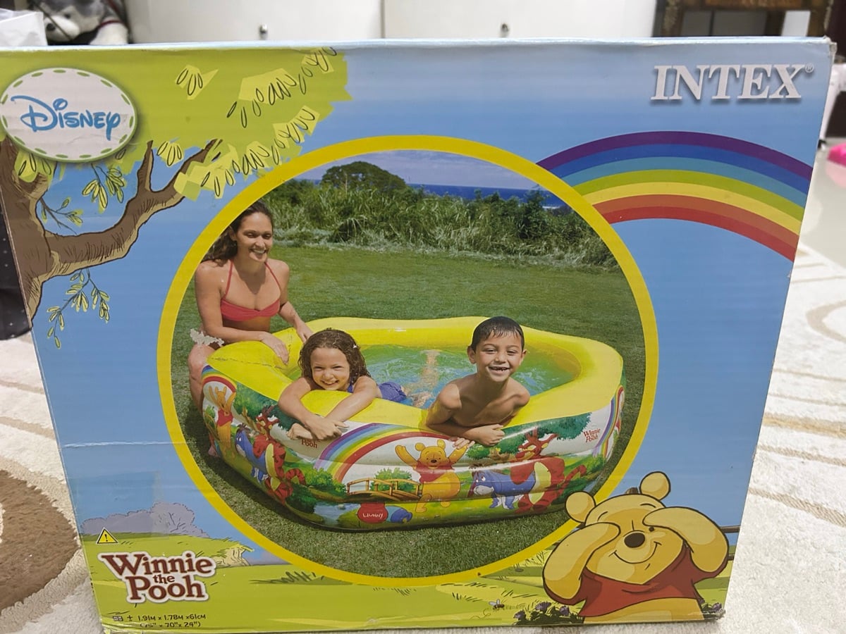 For sale…  Winnie The Pooh Inflatable Pool + Intex Air pump - Image 2
