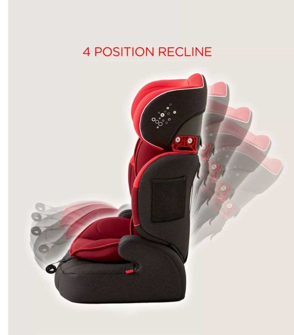 JUNIOR 3-in-1 Toddler Carseat - Red (Ages 1 to 12 years) - Image 6
