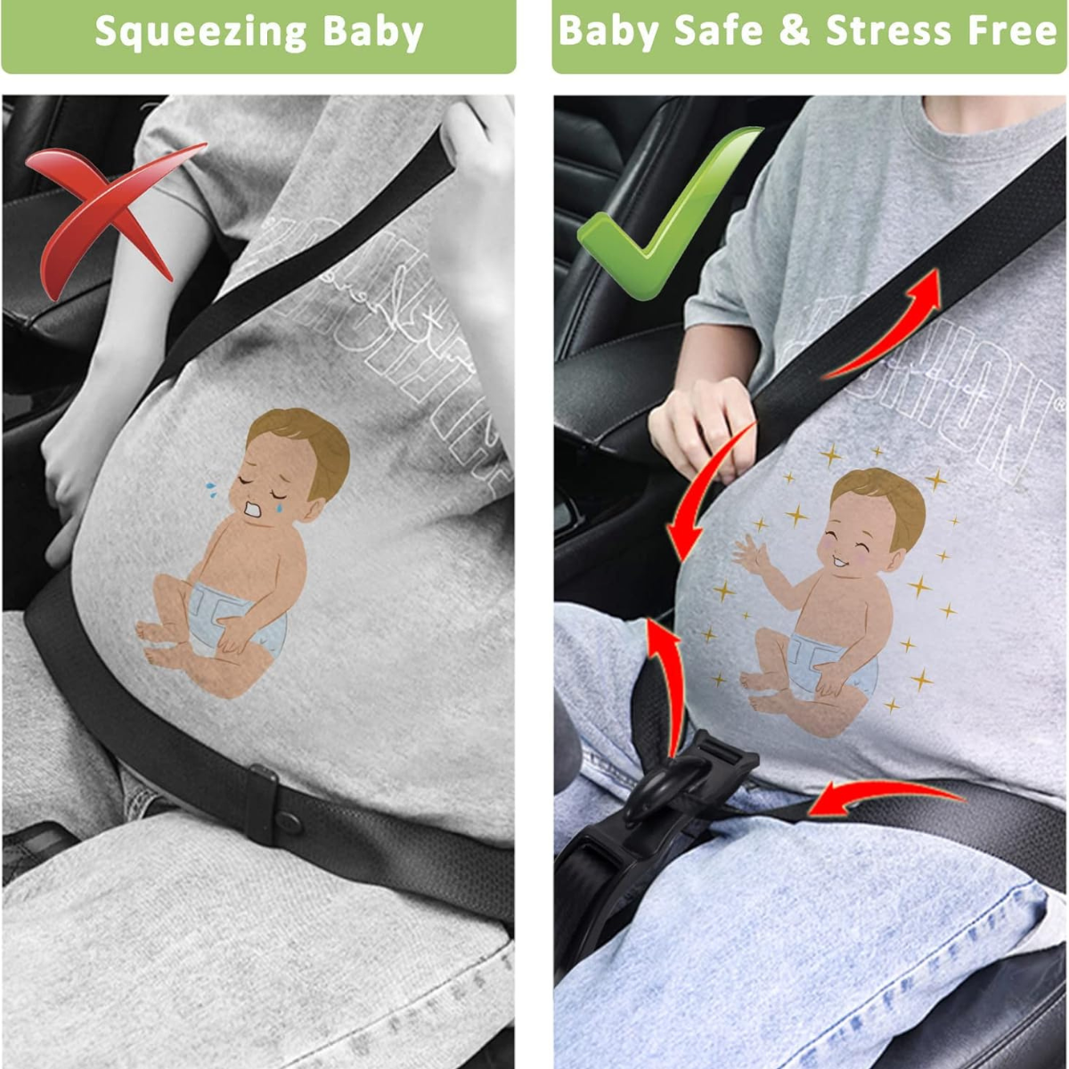  Pregnancy Seat Belt Adjuster for Safe and Comfortable Driving for Expectant Moms - Image 12