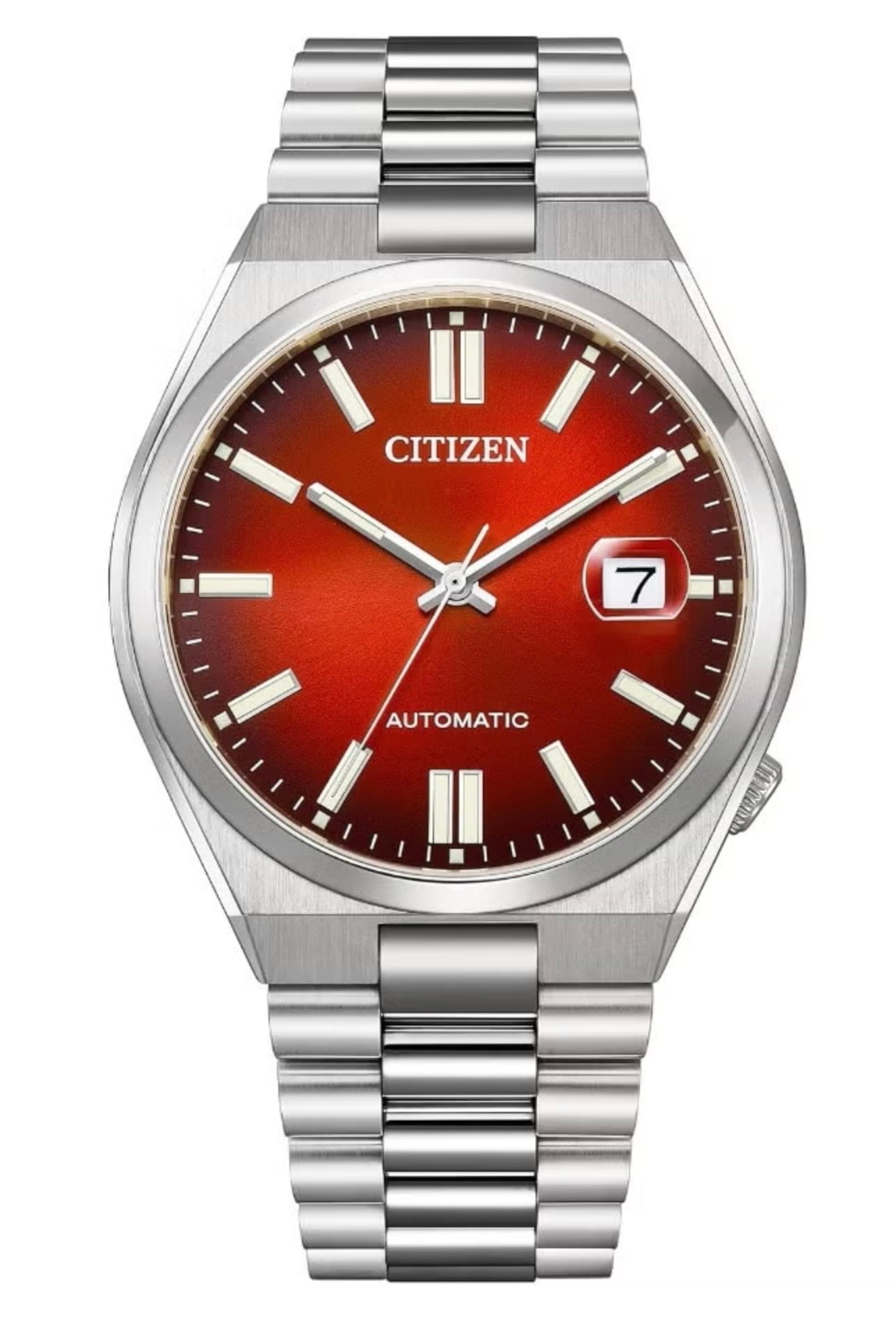 Tsuyosa Automatic Red Dial Stainless Steel Men's Watch - NJ0150-56W - Image 1