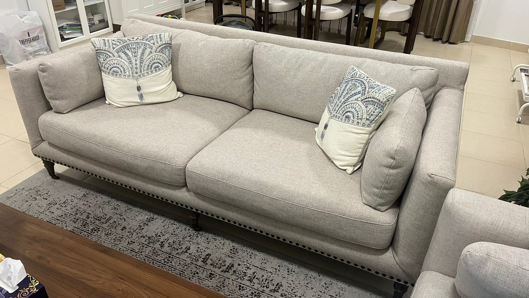 Pottery Barn Tallulah 3 seater sofa (couch) and armchair  - Image 4