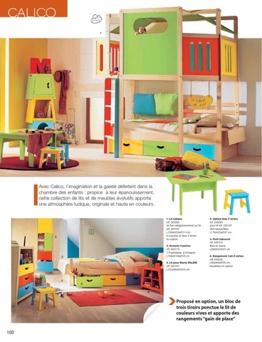 Kid kids child children crib bunk bedroom bed set play french made - Image 6