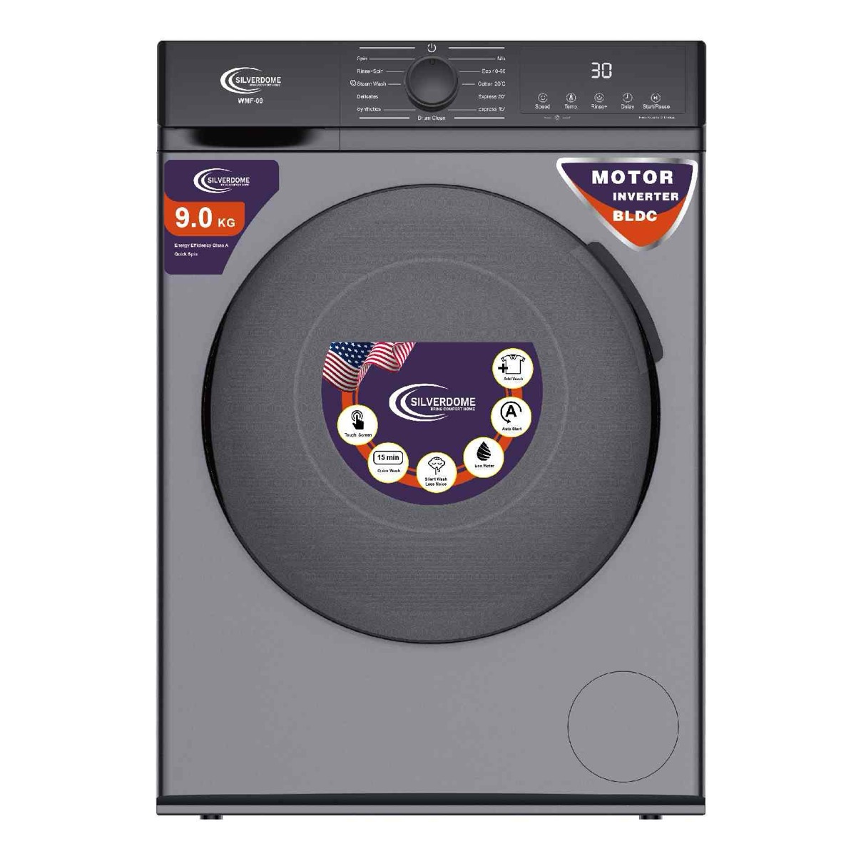 SILVERDIOME WASHING MACHINE FRONT LOAD (WMF-09kg) - Image 1