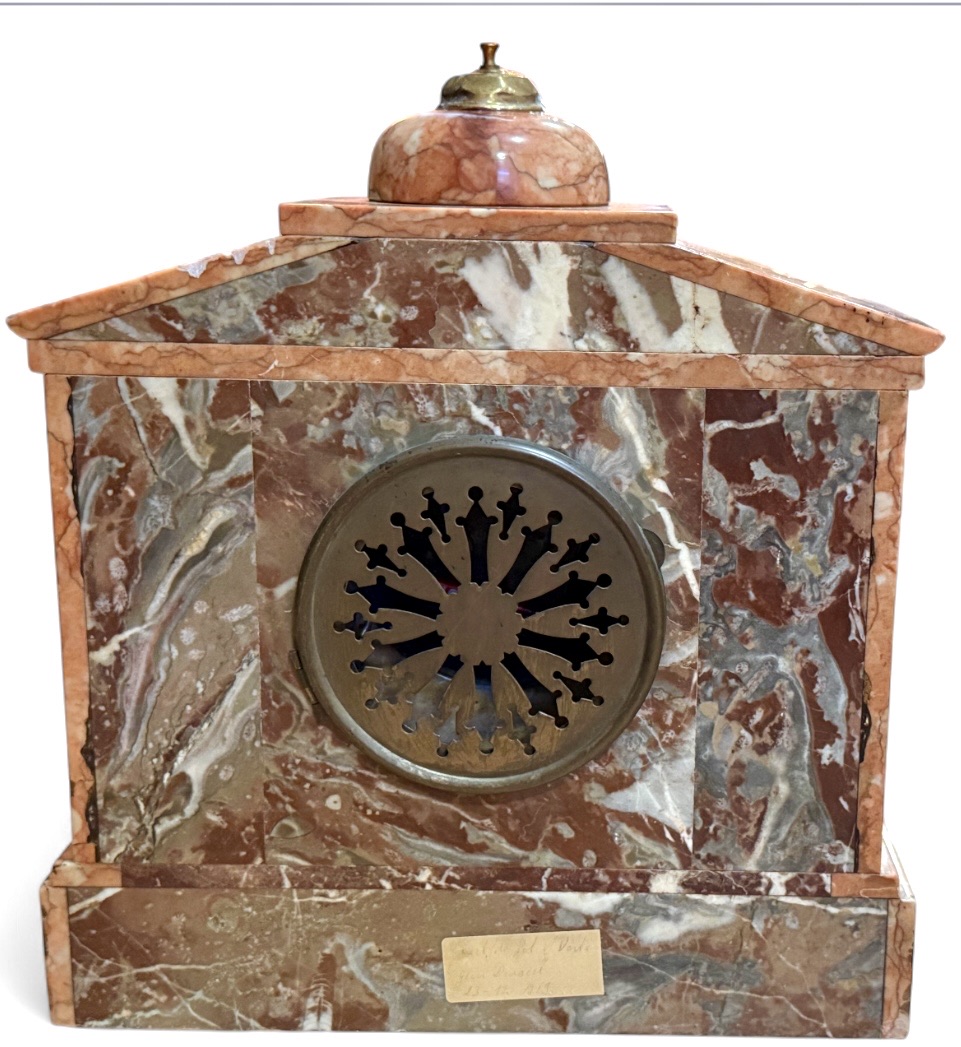 antique marble clock - Image 9