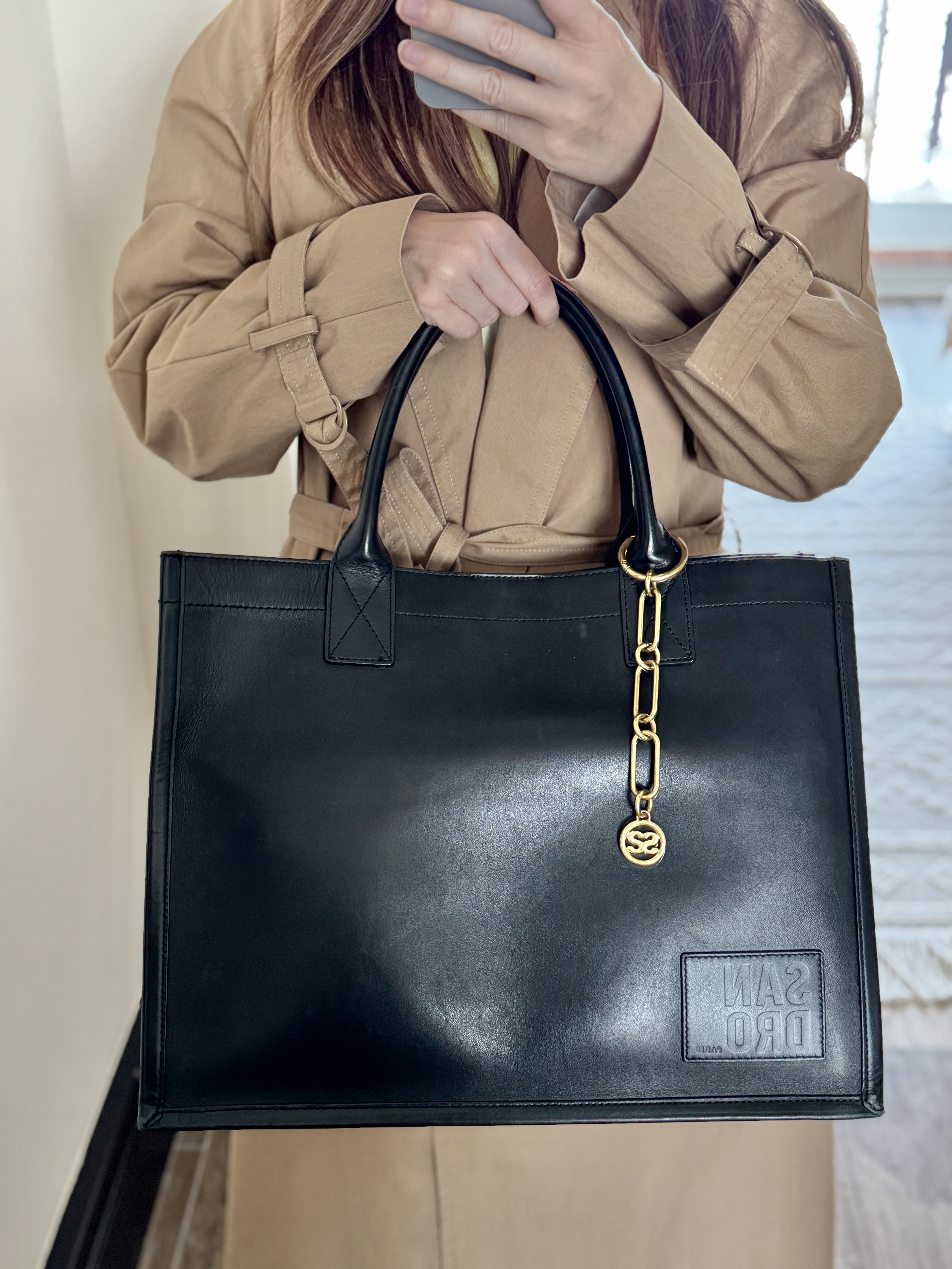 Leather tote bag - Image 2