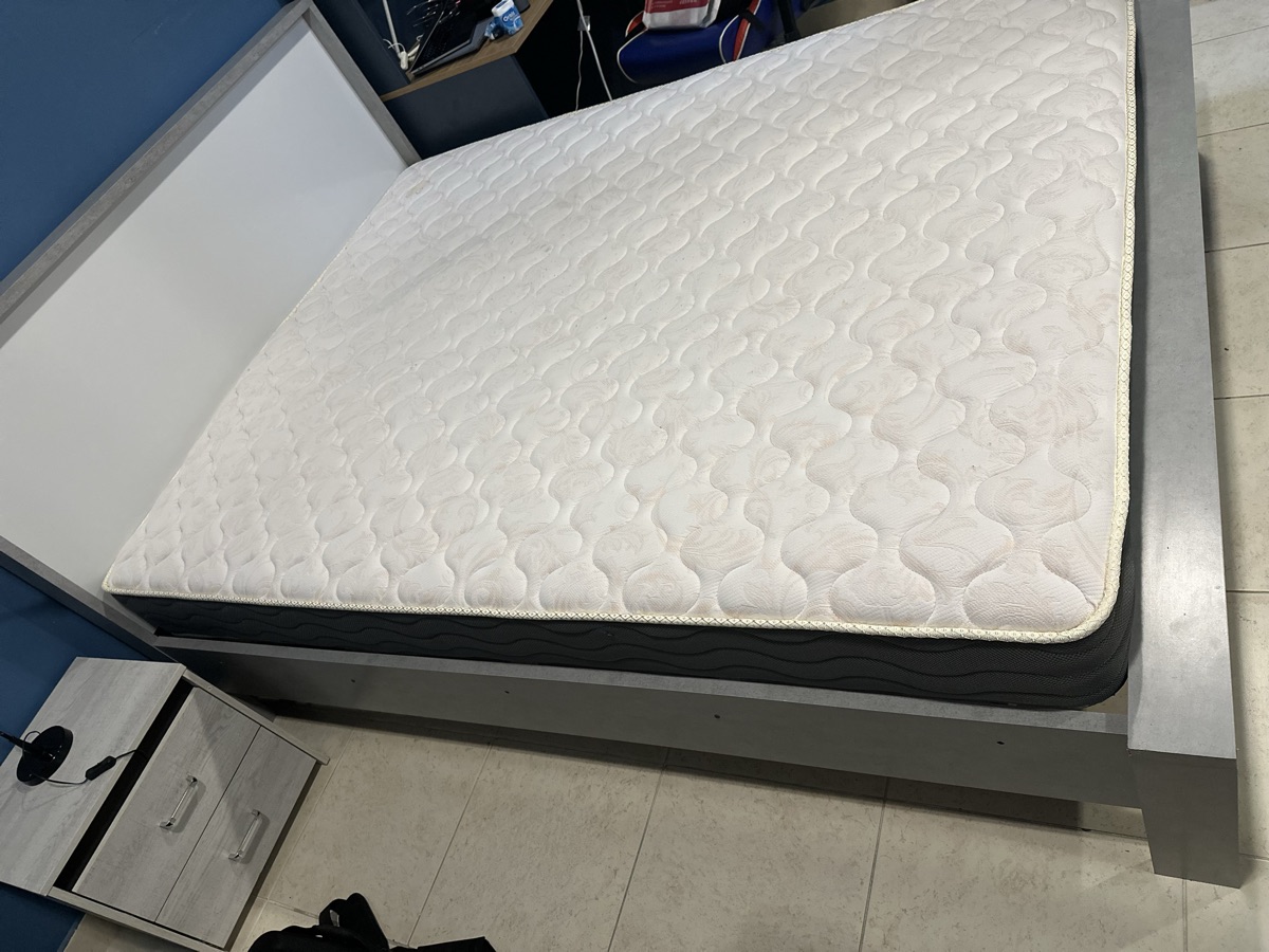 Stylish queen bed with medicated mattress. - Image 2