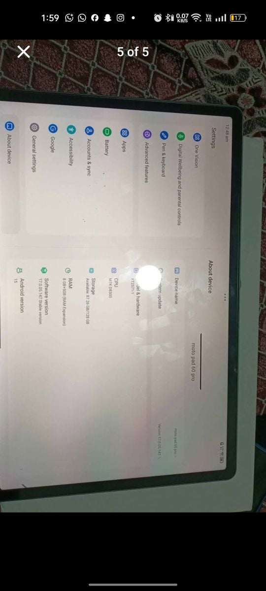 Lenovo Gaming moto G60 pro Tablet - Image 1