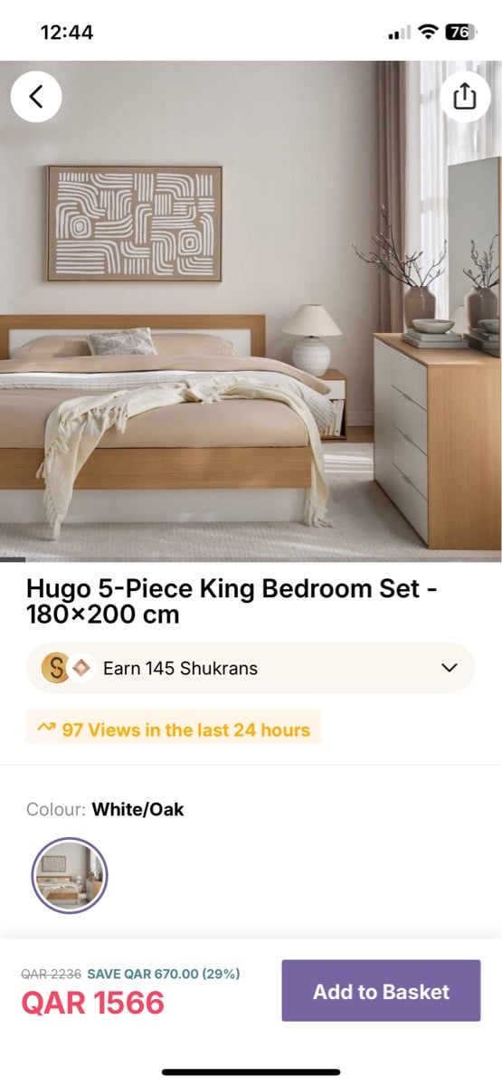 5-Piece King Bedroom Set - 180x200 cm - Image 14