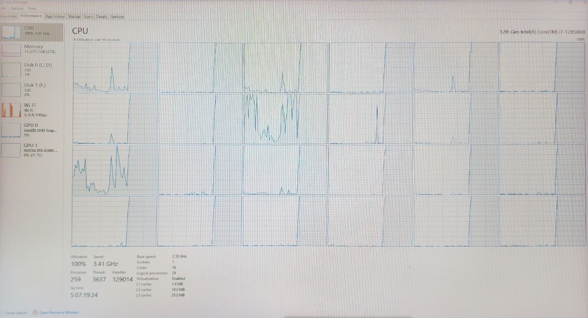 Dell Precision 7770 (workstation) with Intel Core 12th Generation i7-12850HX (16 Core,s 24 threads, Up to 4.80GHz, 25MB Cache)+NVIDIA RTX A3000-12GB GDDR6+32 GB RAM DDR5 - Image 16