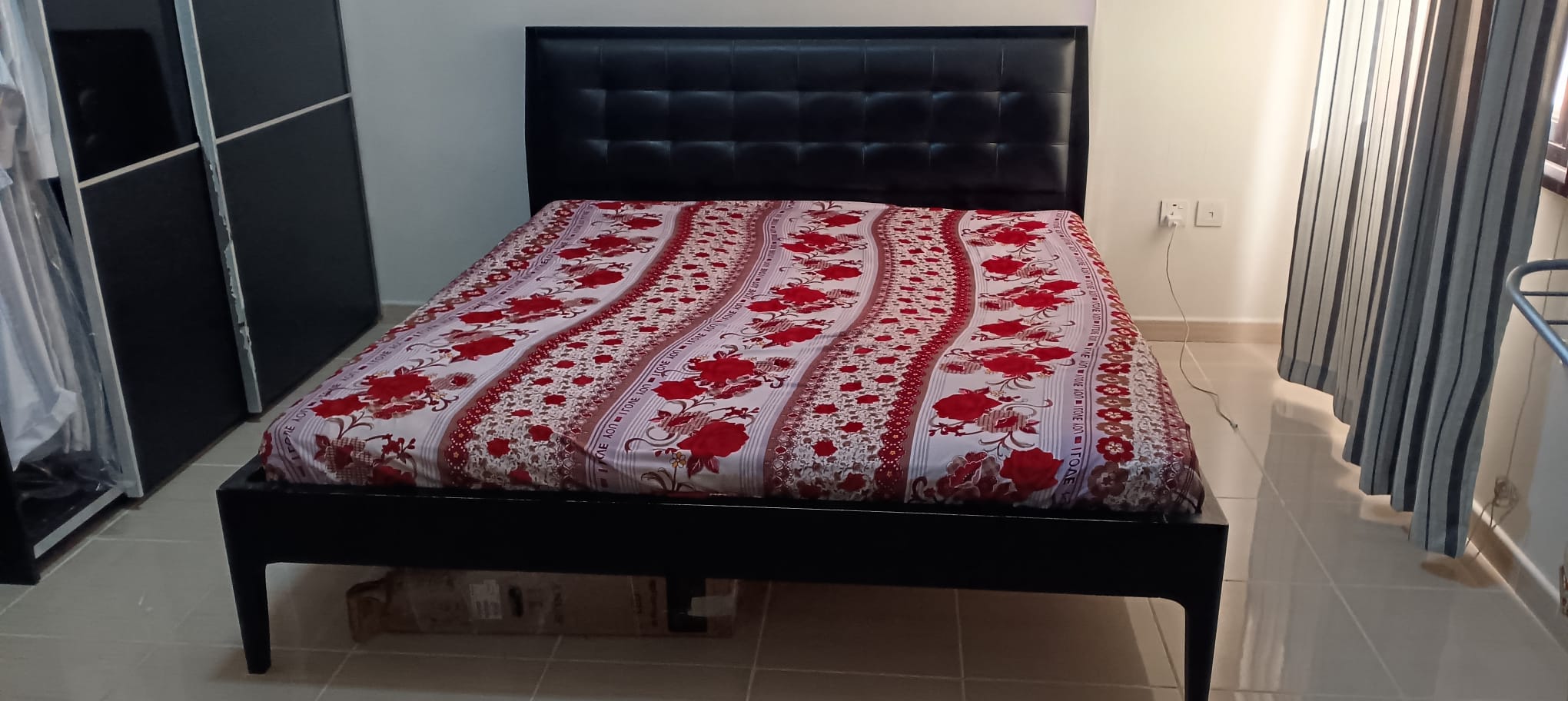 Double Bed with cushiony headrest - Image 1