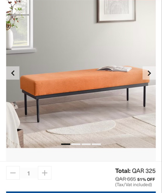 Ken Fabric Bench - Image 2