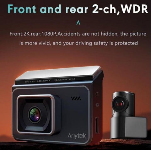 T2 PRO 3.0 Inch 2K HD Night Vision Recorder Hidden Car Camera - Image 2