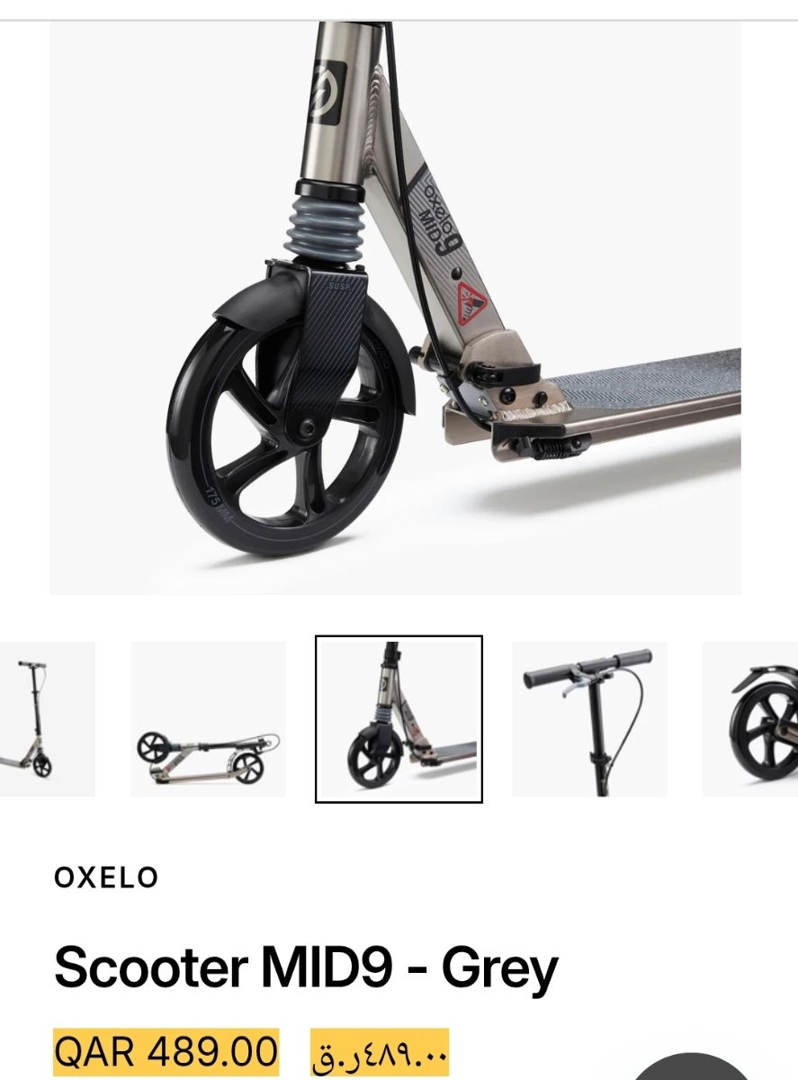 MID9 Teen Scooter – Grey - Image 3
