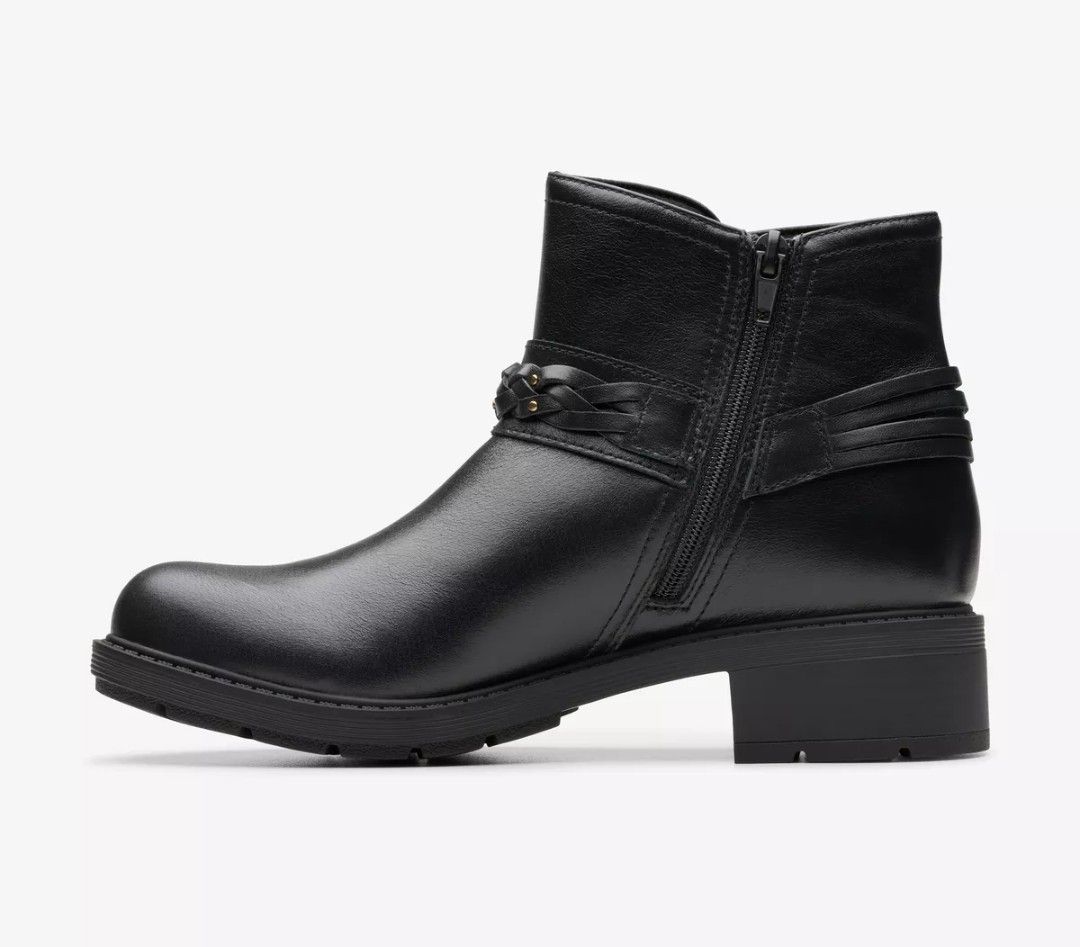 Original Clarks Ankle boot black leather - Image 3