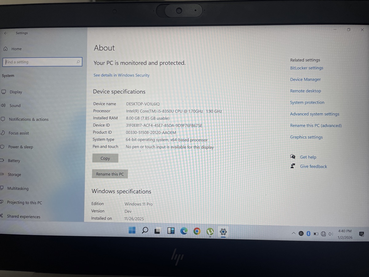 Hp Elitebook 830 G5( Mint condition) - Image 4