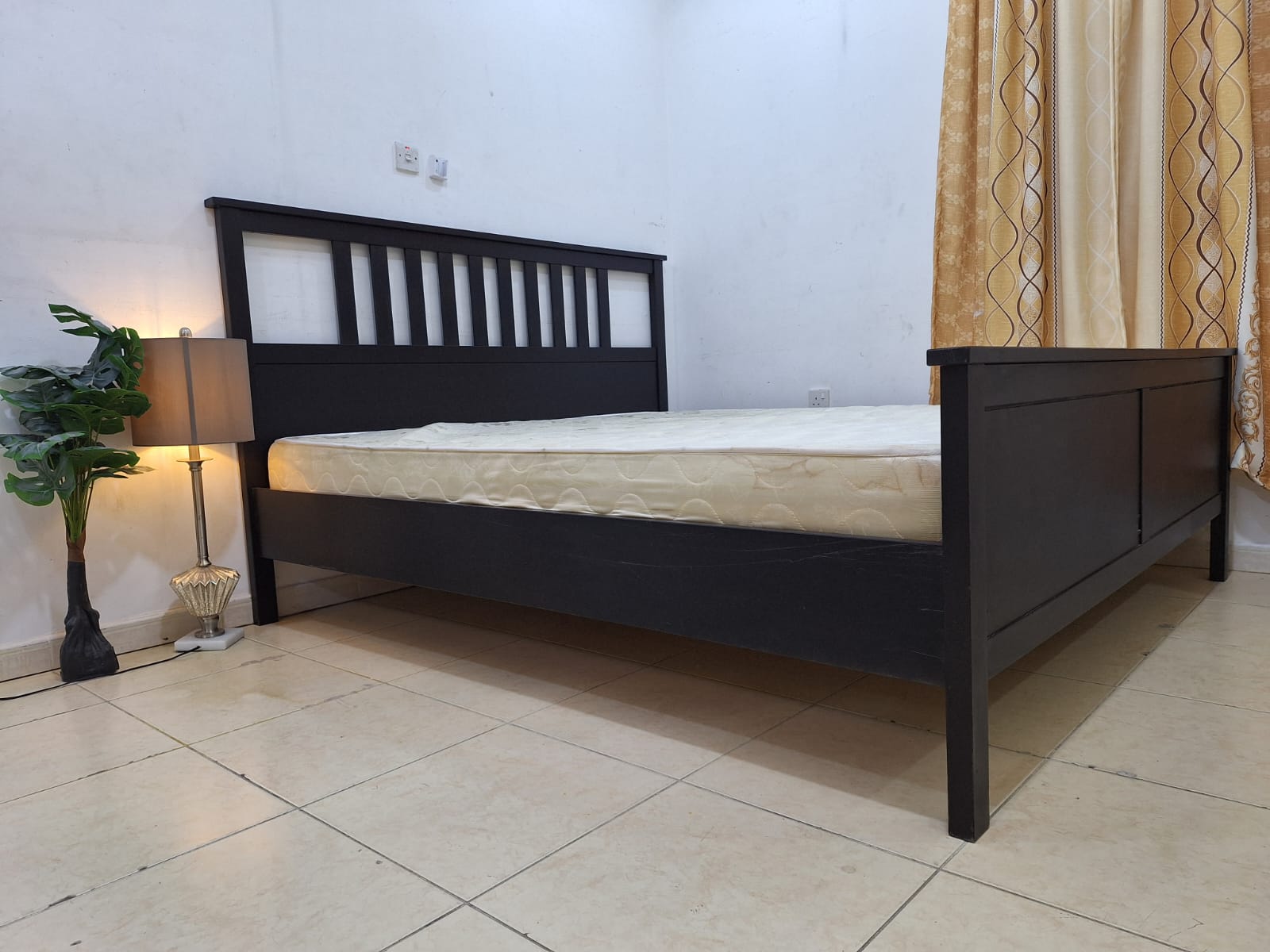 King size bed with mattress for sale - Image 1