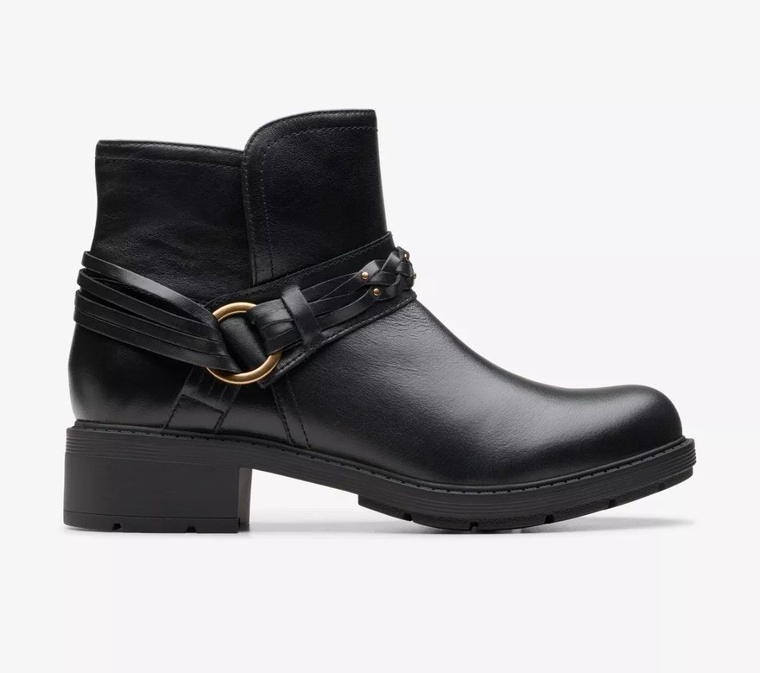Original Clarks Ankle boot black leather - Image 6