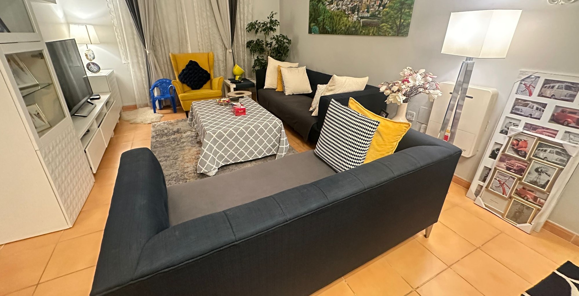 Sofa (3 seater) + Sofa (2 seater) + Sofa (1 seater) + TV Unit + tables - Image 2