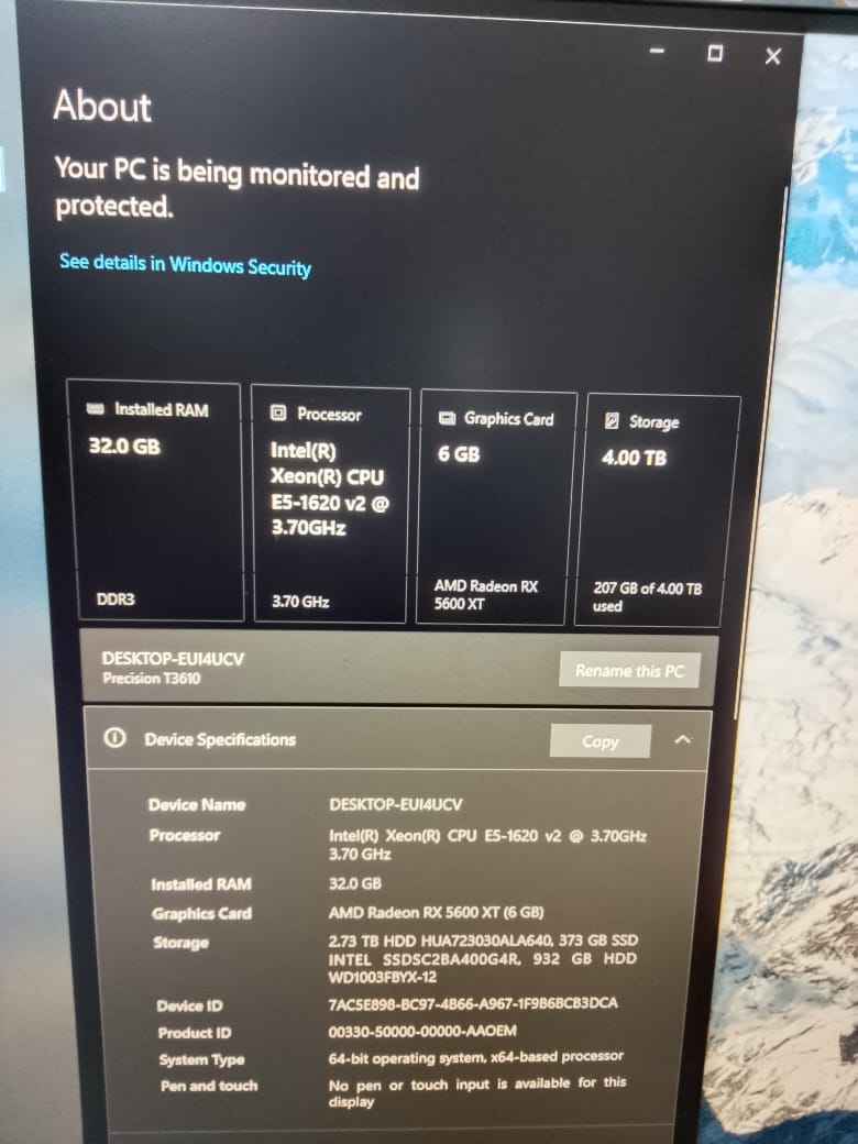 DELL T3610, 400GB SSD 3TB HDD 6GB GPU MSI RADEON GPU, (77490866) - Image 3