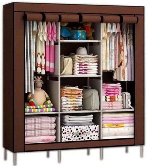 MUST GO !!BRAND NEW unboxed 3 DOOR wardrobe with 8 RACKS - Image 3