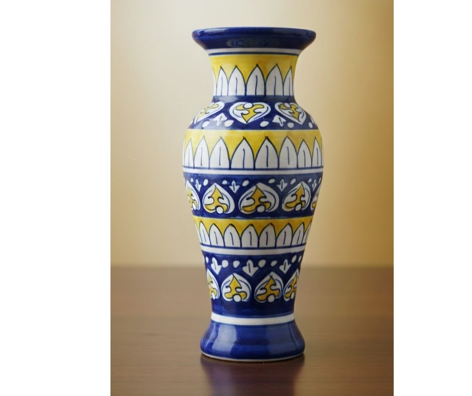 ✨ Blue Pottery Vase – Handcrafted in Multan, Pakistan - Image 2