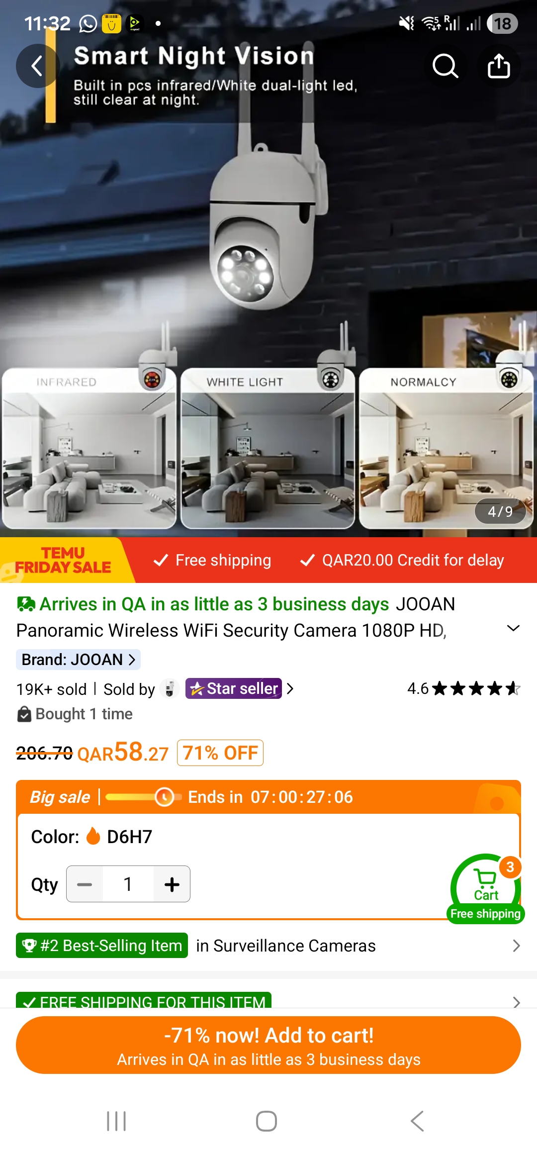 Panoramic Wireless Wi-Fi Security Camera 1080p - Image 2