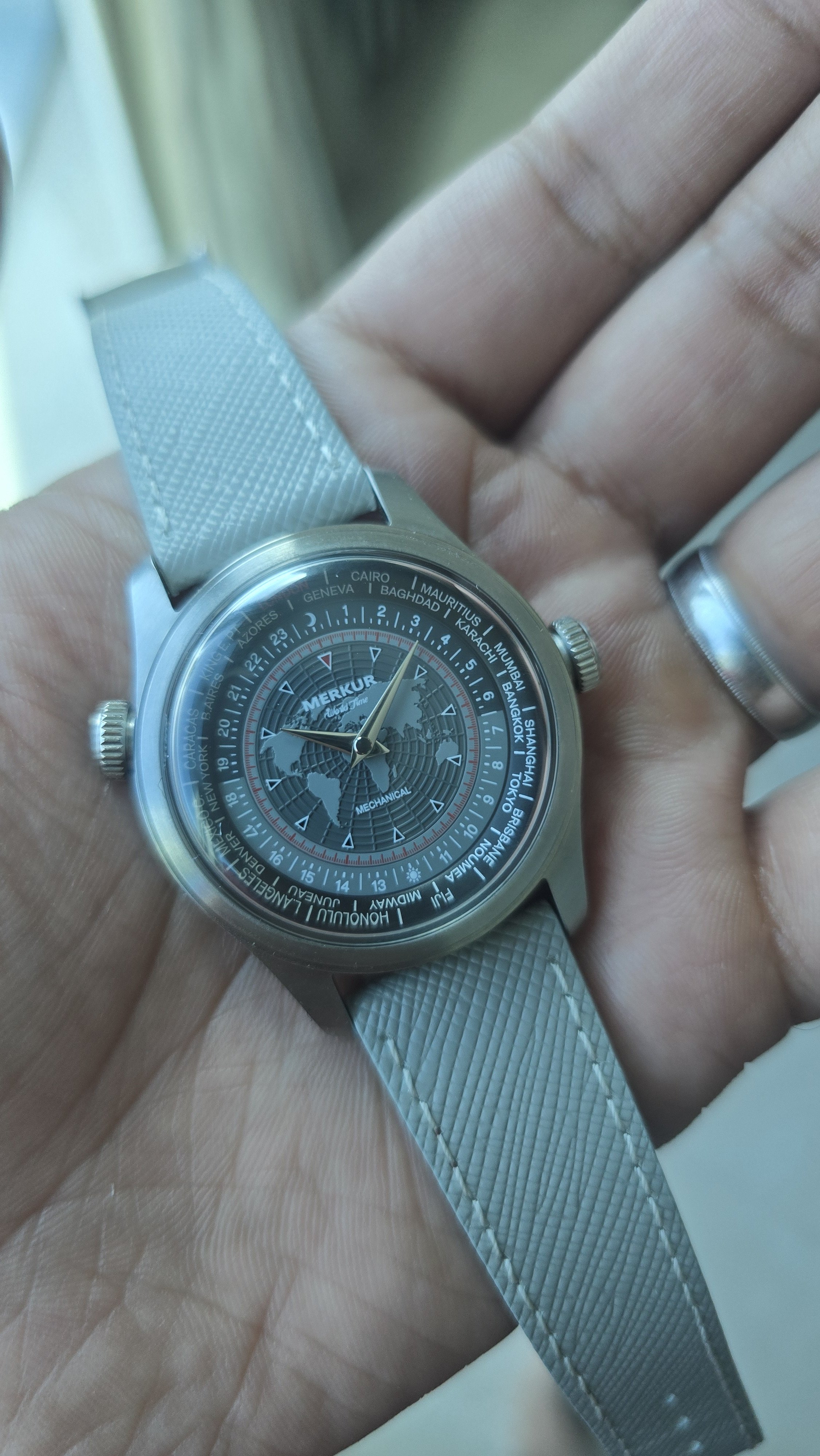 Merkur world timer automatic watch - Image 1