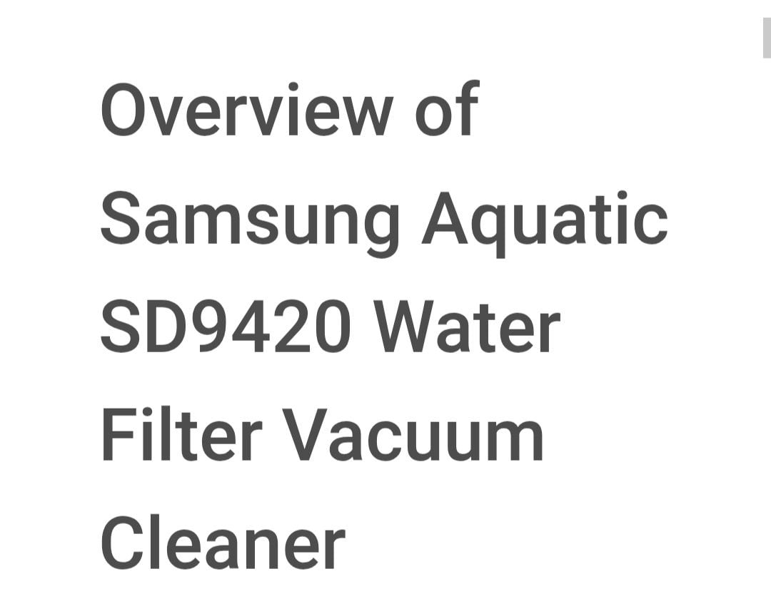 Samsung aquatic water filter vacuum + free delivery - Image 4