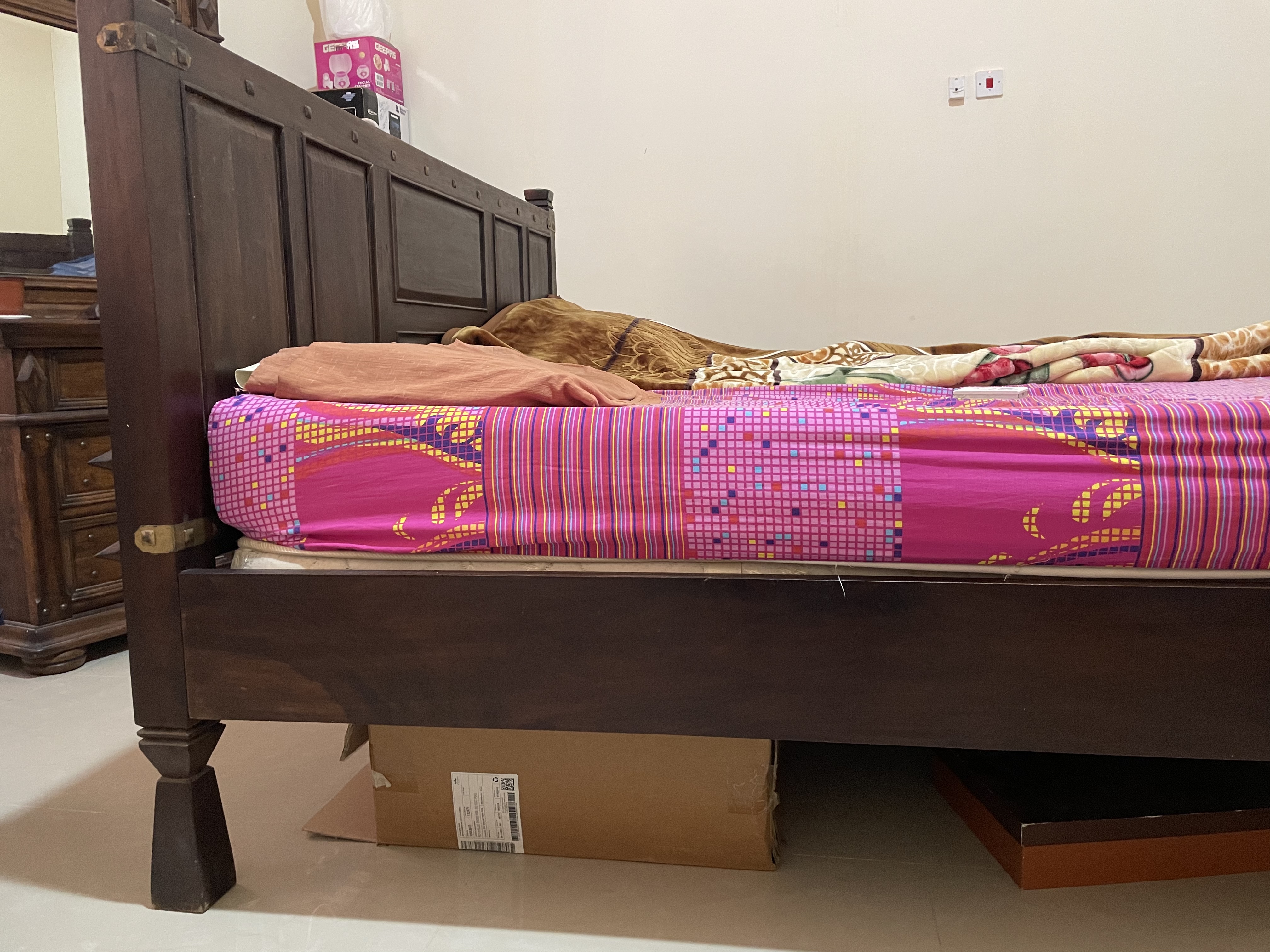 King Size Cot with Bed - original Wood  - Image 14