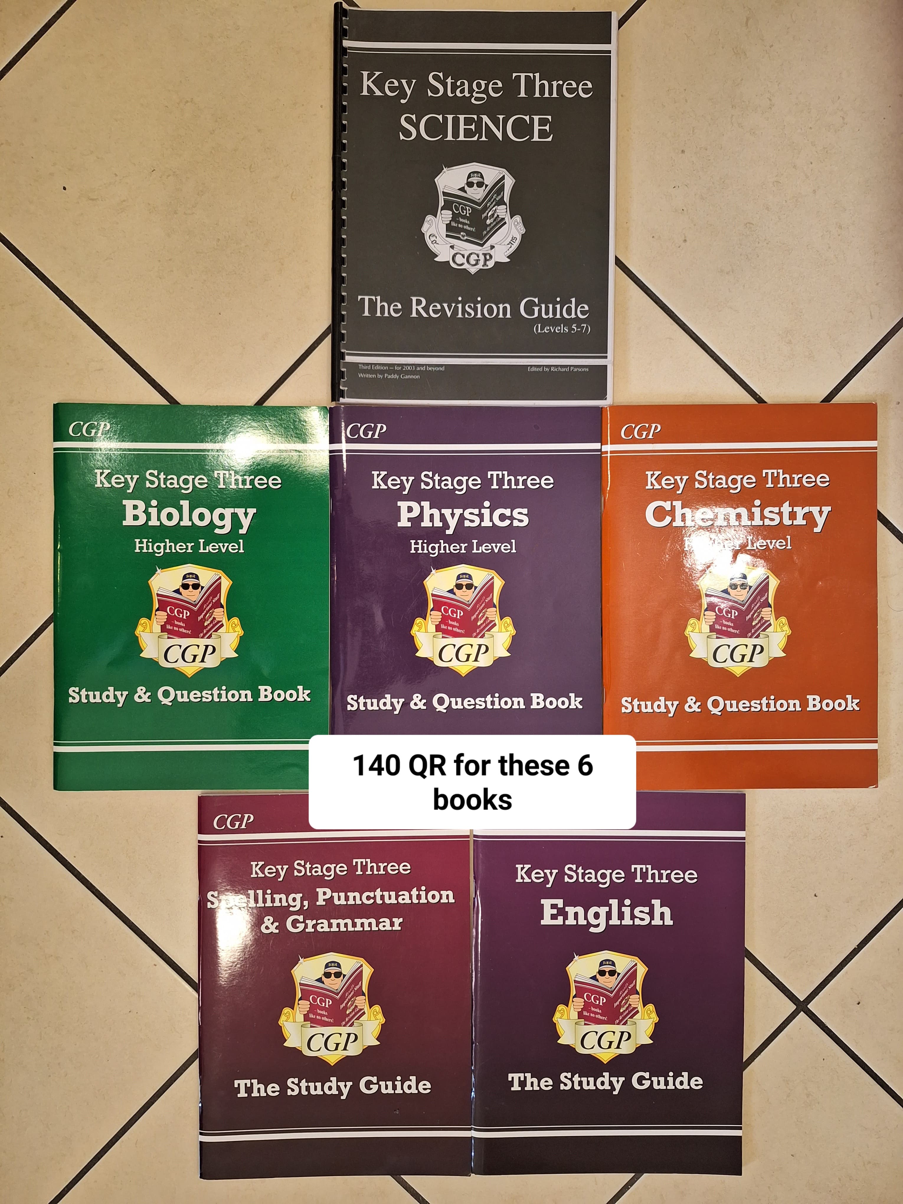 CGP Key Stage Three 6 Nos of Books for Sale - Image 1