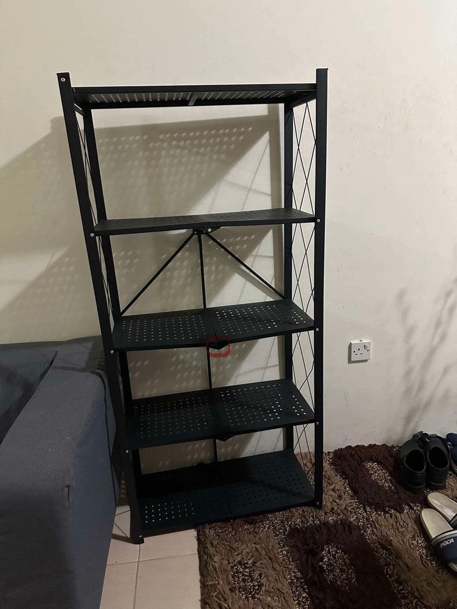 Multifunctional Tier Kitchen Foldable Storage Rack with Movable Wheels (BRAND NEW) - Image 2
