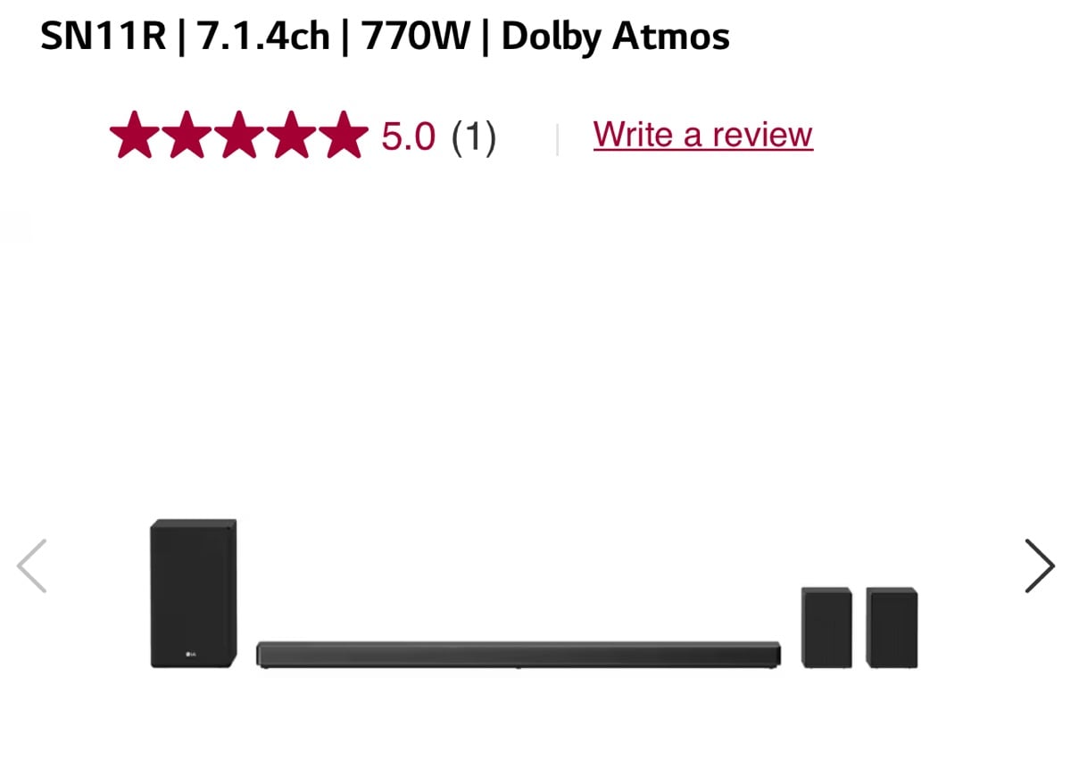 LG 7.1.4 SN11R Wireless Sound bar - Image 1