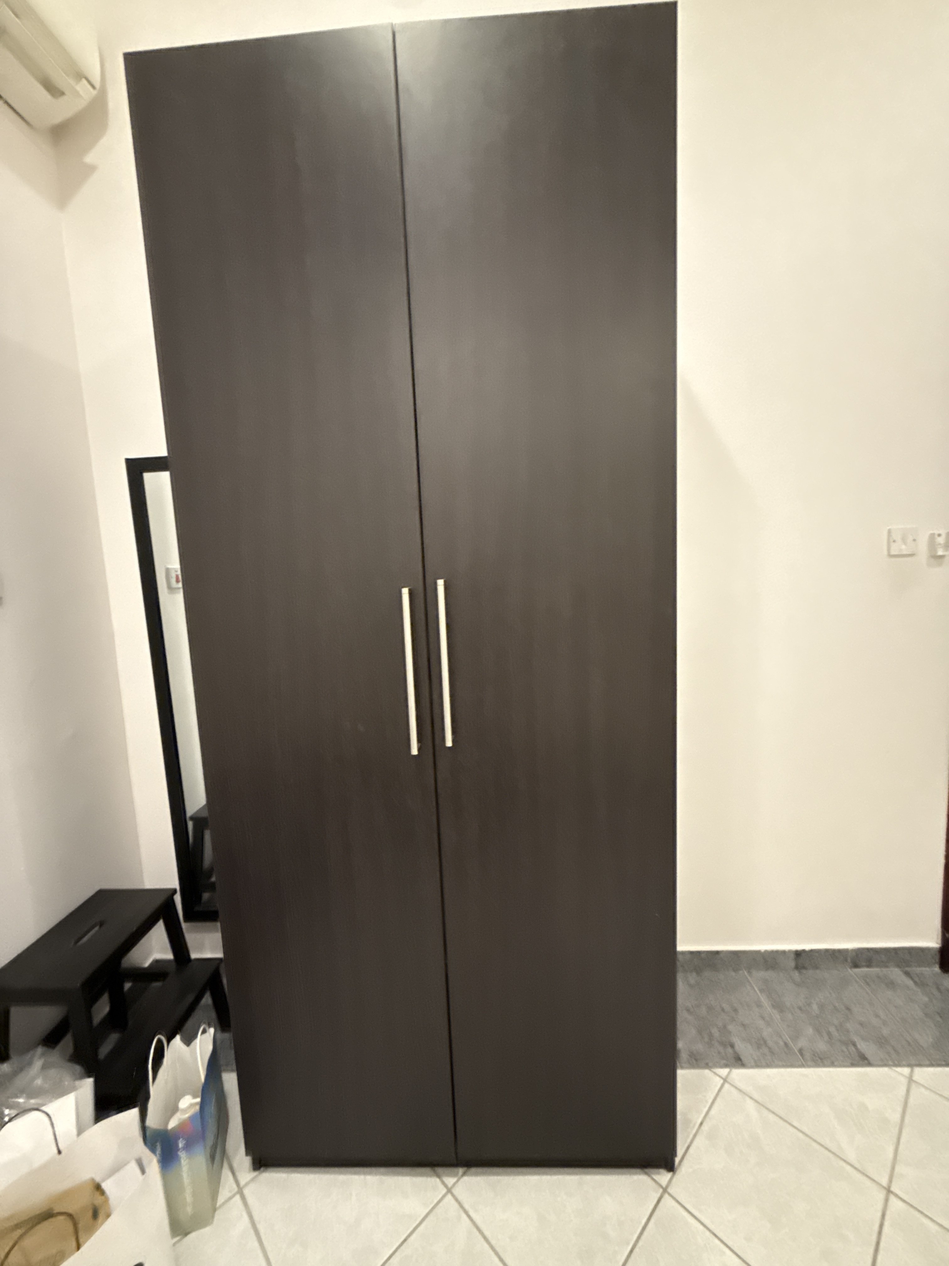 Ikea pax wadrobe and 2 side table - Image 1