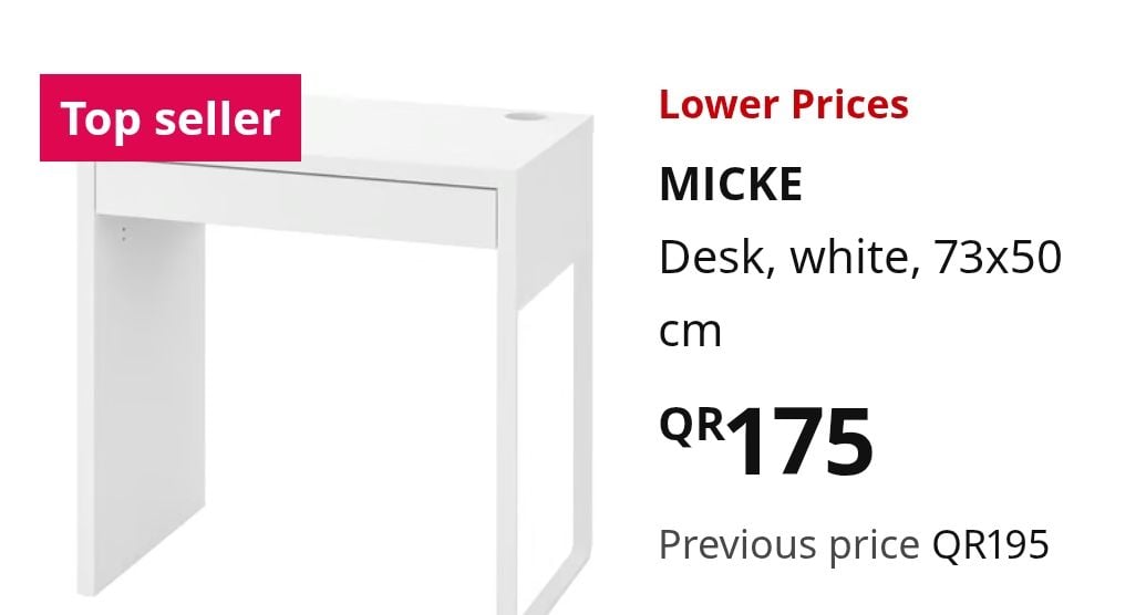 50* 75 cm Ikea kid desk with free Chair - Image 2