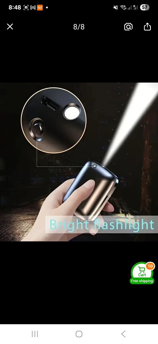 Wireless airbuds w/ flaslight & power bank - Image 6