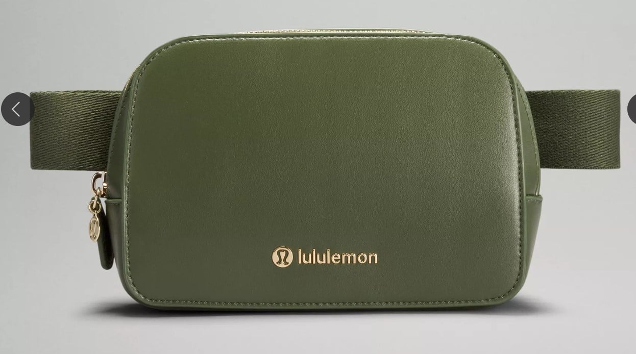 Lululemon Cactus Leather Belt Bag – Olive Green/Gold (Brand New!) - Image 1