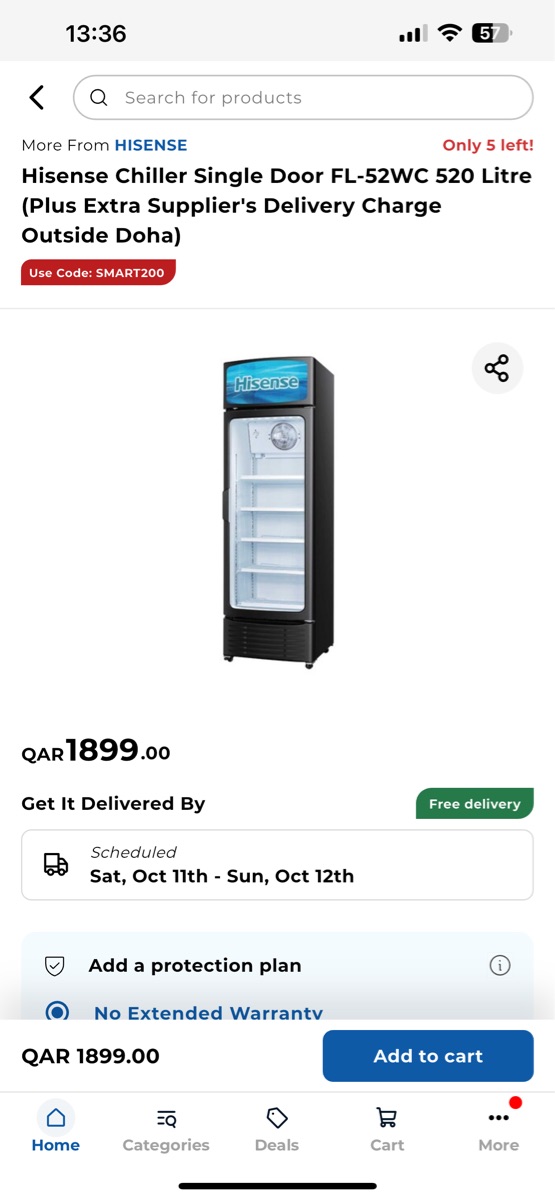 520 Litres chiller Hisense - Image 2